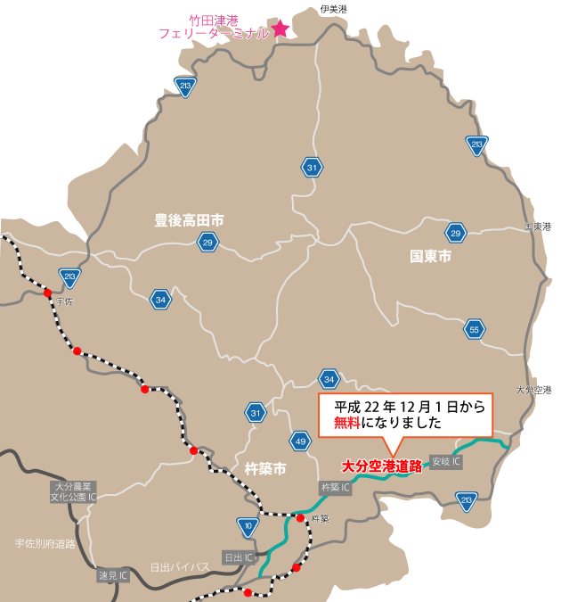 竹田津港周辺マップ