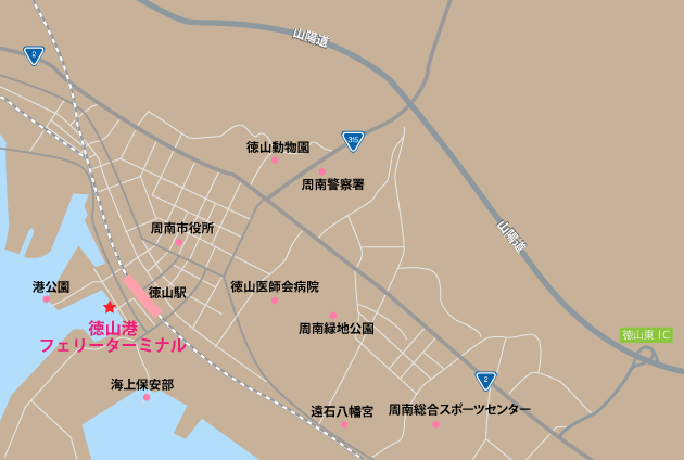 徳山港周辺マップ